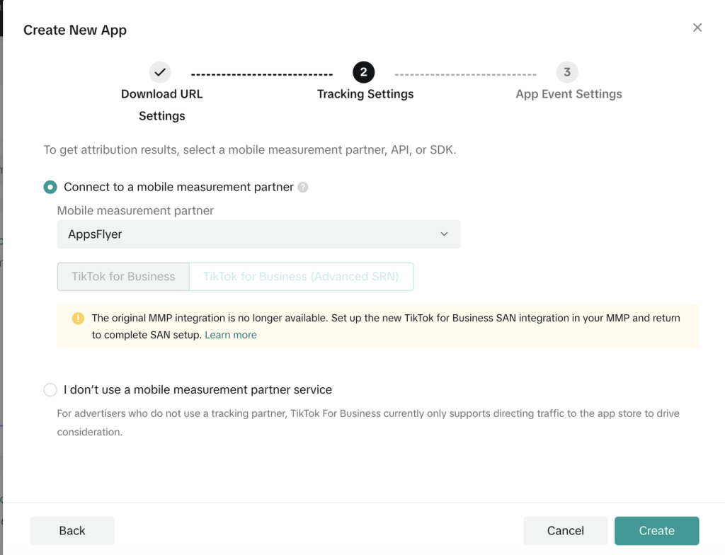 Setup TikTok App Measurement